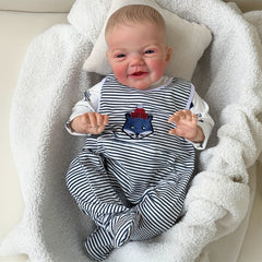 20 Inch Simulative Reborn Doll Soft Cloth Body Hand Painted Hair Birthday Gift