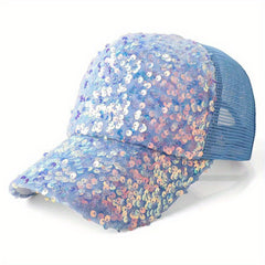 Sequin Mesh Stitching Cap Sun Protection for Kids