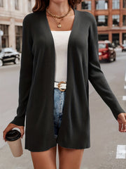 Ribbed Knit Long Sleeve Cardigan for Fall/Winter