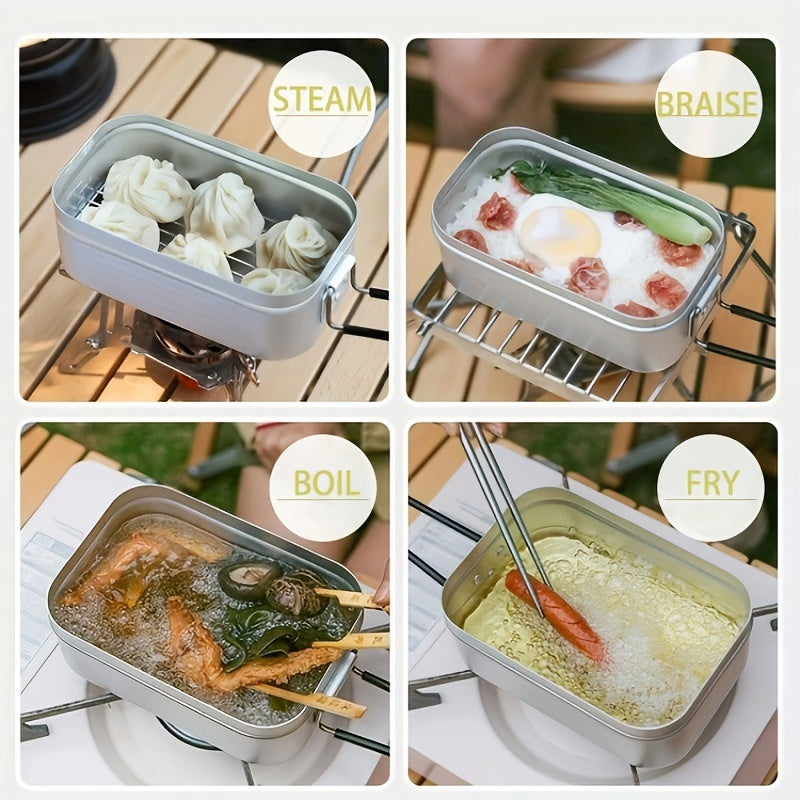 Outdoor Lunch Box Steaming Rack Aluminum Alloy Lightweight Heat Resistant