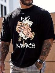 Cartoon Money Print Men's Graphic Tee for Summer