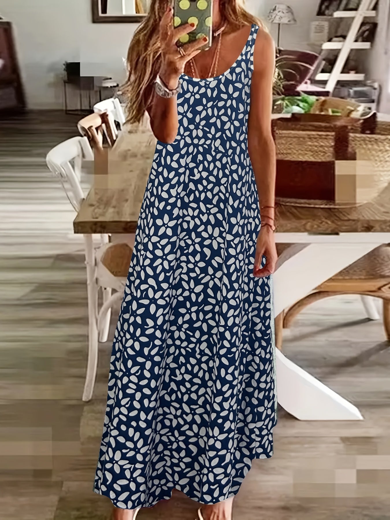 Floral Print Maxi Cami Dress