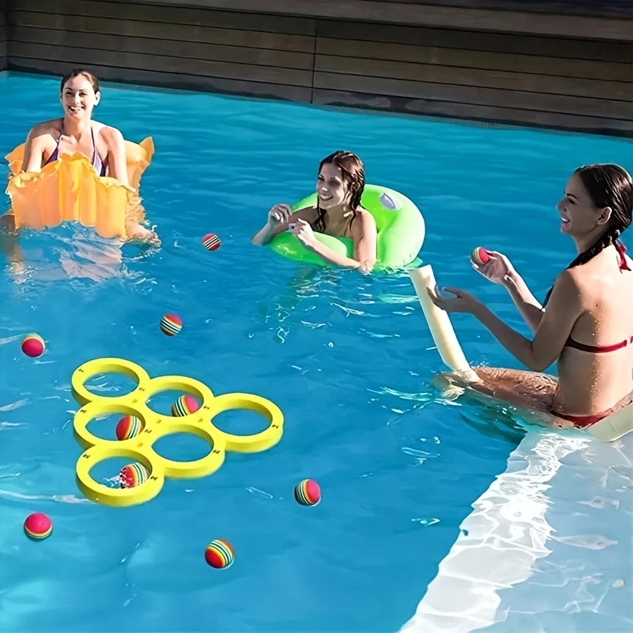 10pcs Family Water Sports Throwing Game Mat Small Ball Table Game