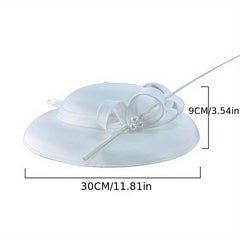 Hepburn Style French Fascinator Hats Faux Pearl Decor Derby Hats