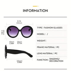 Oversized Round Sunglasses UV400