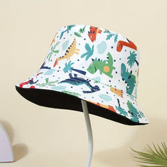 Dinosaur Fisherman Hat | Cartoon Outdoor Bucket Cap