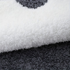 Thick Plush Shag Puzzle Floor Mat Cuttable Square Carpet Fluffy Area Rugs