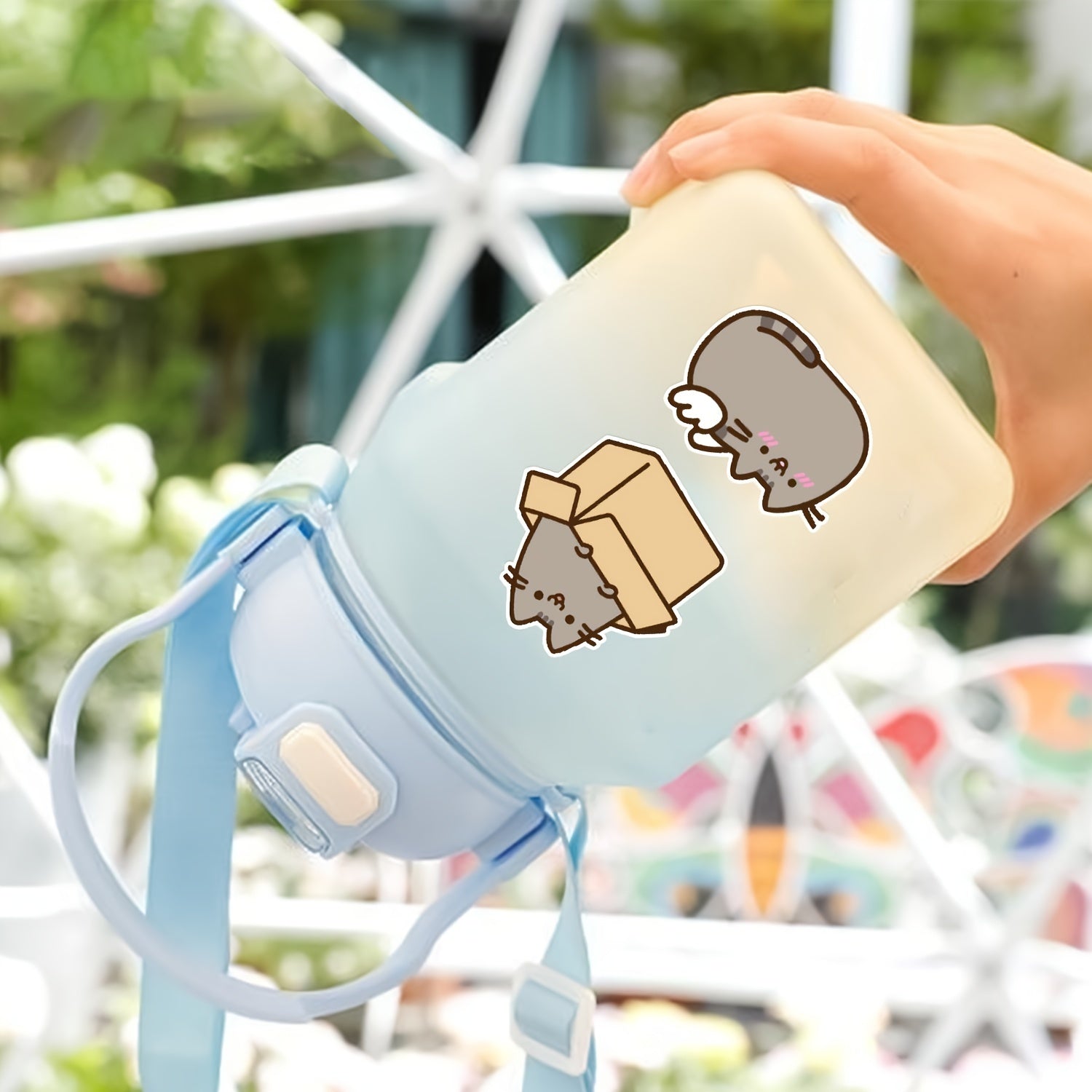 50PCS Kitten Stickers Phone Water Bottles Skateboard Decor Decals