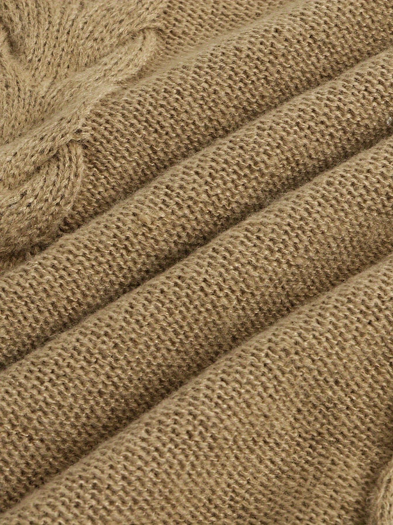 Cable Long Sleeve High Neck Jumper