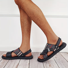 Men's Striped Slingback Sandals Casual Water Shoes