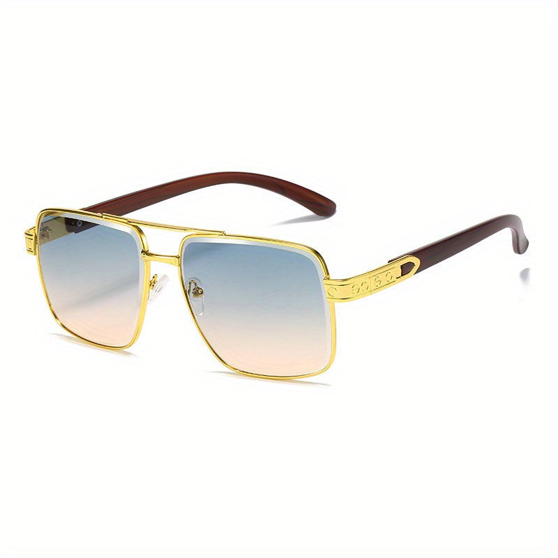 Men's Large Aviator Sunglasses Double Beam UV Protection