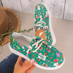Women's Easter Eggs & Rabbit Lightweight Canvas Shoes Slip-on Walking Shoes