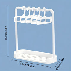 6pcs Mini Clothes Hanger Set with Rack for Labubu Dolls Display