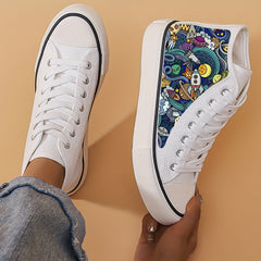 Cartoon Universe High Top Canvas Sneakers