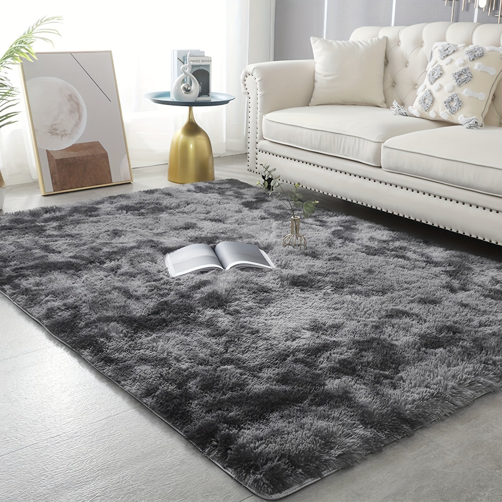 Soft Shaggy Tie Dye Area Rugs for Living Room Bedroom 3'x5'