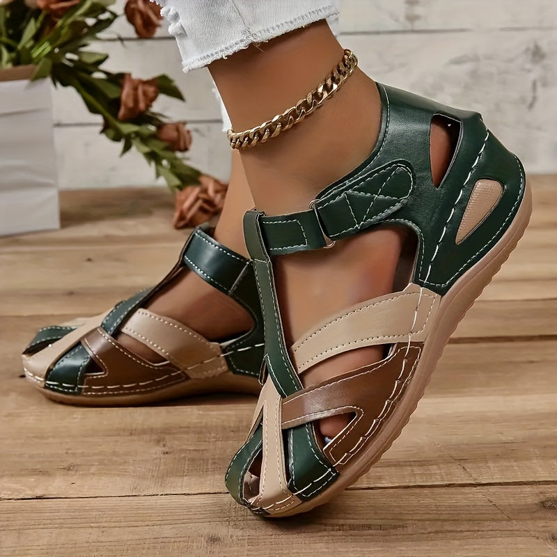 Women's Waterproof Wedge Sandals Hook & Loop Fastener