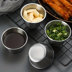 Stainless Steel Sealed Dipping Cup With Silicone Lid