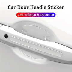 8Pcs Car Door Handle Sticker Scratch Resistant Cover Auto Protection Film