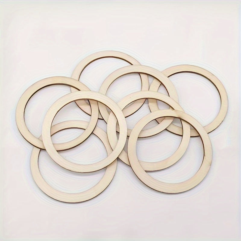 20pcs Pre-drilled Natural Wooden Circles for DIY Crafts Clothing Ornaments Art