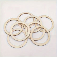 20pcs Pre-drilled Natural Wooden Circles for DIY Crafts Clothing Ornaments Art