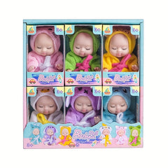 6 Pack Mini Baby Dolls 4 Inch Realistic Newborn Doll Set