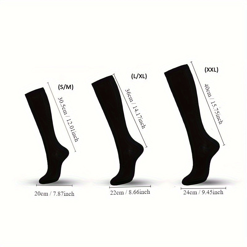 Compression Socks for Leg Shaping, Solid Stretch Tights, Unisex