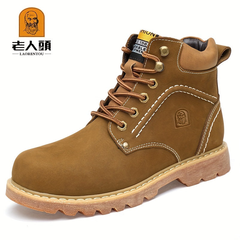 Men's Lace Up Service Combat Boots Rugged Style Army Shoes