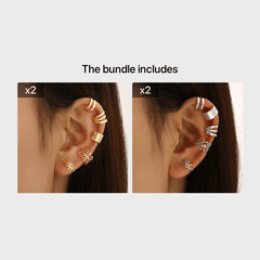 5pcs Leaf Shaped Ear Clip Fine Jewelry