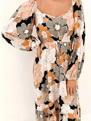 Boho Style Plus Maxi Smock Dress