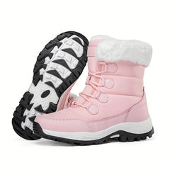 Women's Winter Snow Boots Non-Slip Thickened Warm Medium Tube Hiking Boots