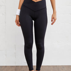 High Waist Crisscross Yoga Leggings Seamless Stretchable Pants