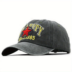 Retro 3D Embroidery Baseball Cap Washed Sun Visor