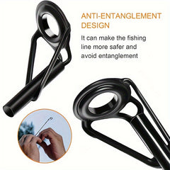 8pcs 80pcs Fishing Guide Set Ceramic Stainless Steel Lure Rod Accessories