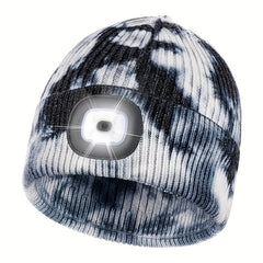 2pcs USB Rechargeable LED Cap Tie Dyed Hat