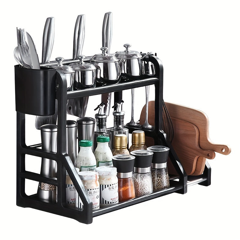 2 Tier Spice Rack Organizer for Kitchen Countertop Storage