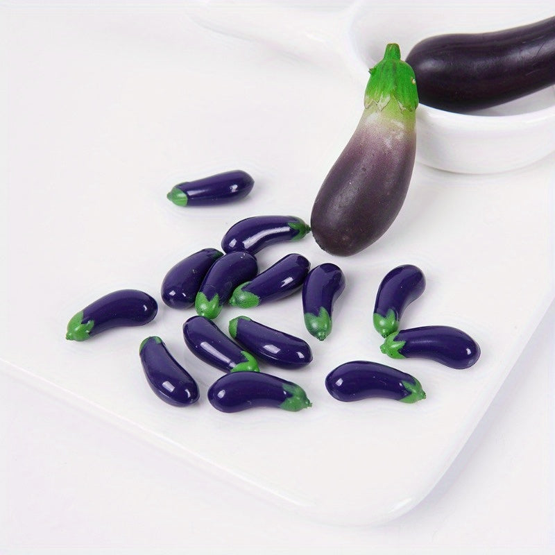 Simulated Eggplant PVC Mini Kitchen DIY Food Toy