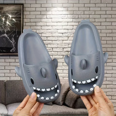 Boy's Cartoon Shark Lightweight Slippers Non Slip Slide Slippers
