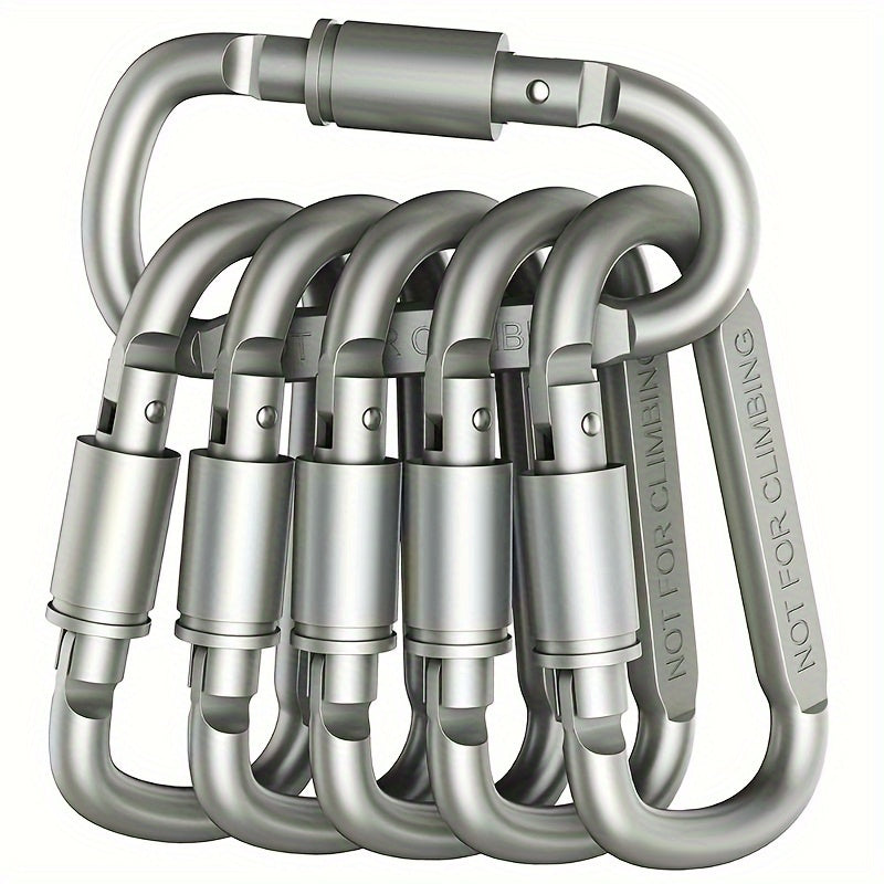 Outdoor Carabiner Aluminum D-ring Keychain for Camping