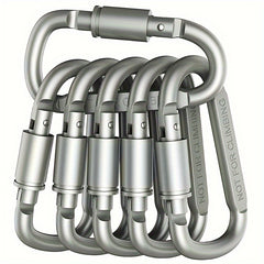 Outdoor Carabiner Aluminum D-ring Keychain for Camping