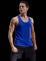 Men's Sleeveless Loose Tank Top Sweat Absorbing Fast Dry Vest