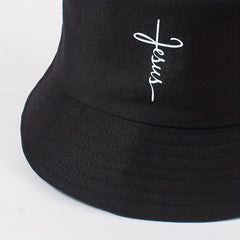 Faith Cross Print Bucket Hat Lightweight Adjustable