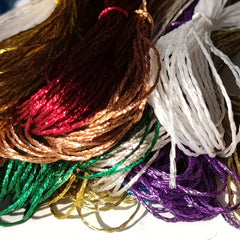 18 Metallic Embroidery Thread Cross Stitch Floss Decorative Sewing 9 Colors