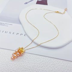 Grape & Pearl Necklace Ideal for Girlfriend