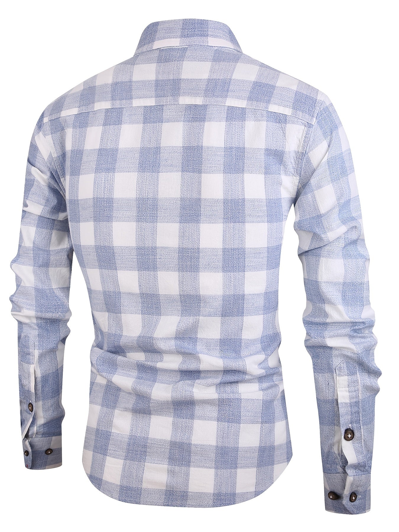 Men's Casual Slim Fit Checkered Shirt