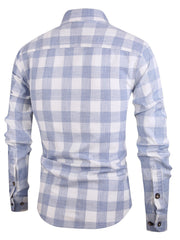 Men's Casual Slim Fit Checkered Shirt