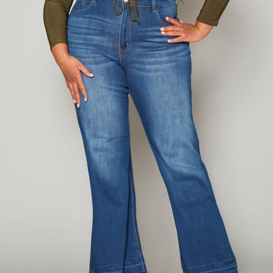 Casual Jeans Women's Raw Trim High Rise