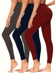 3Pcs High Waist Yoga Pants Tummy Control Slimming Leggings Women's Activewear