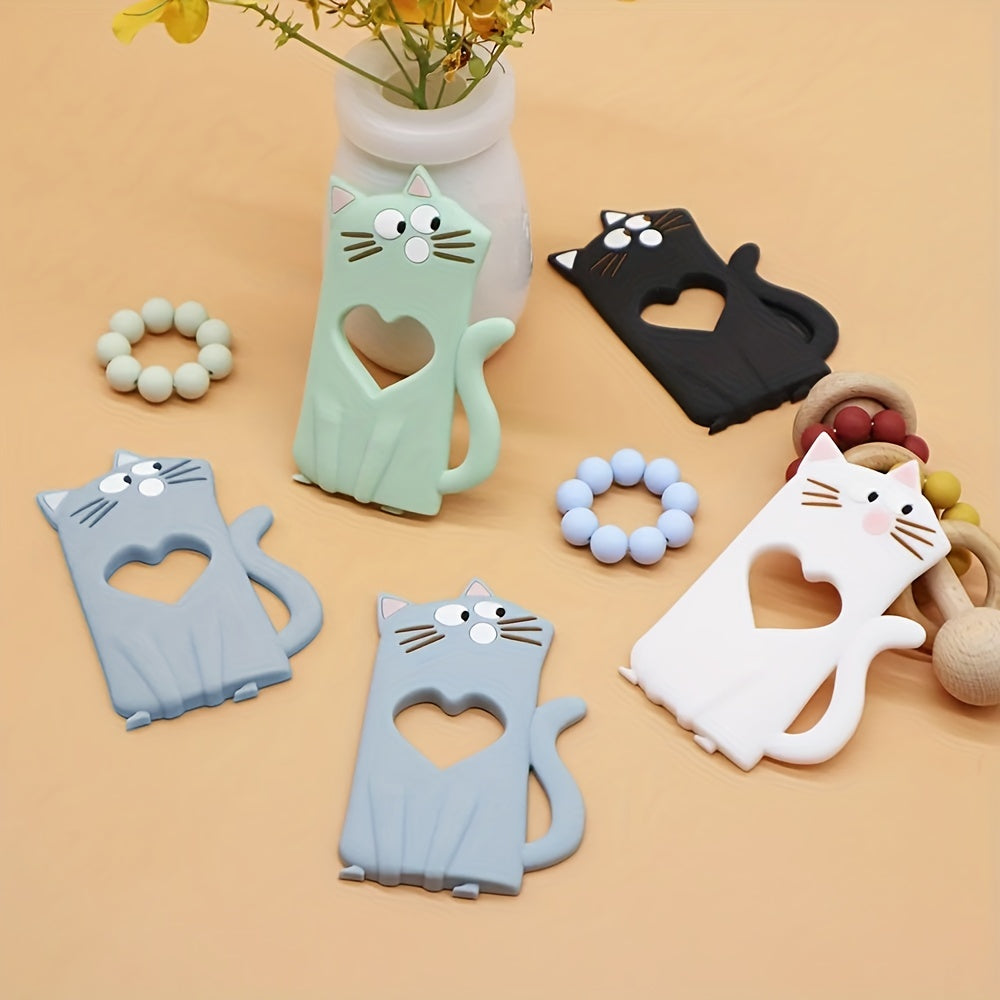 Silicone Baby Teether Toy Cat Teething Relief for Sore Gums