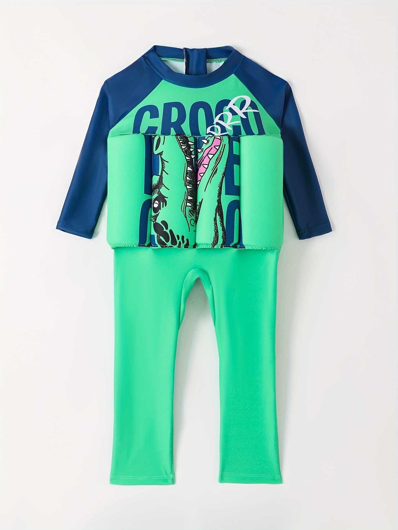 Boys Cartoon Swimsuit Long Sleeve Sunscreen Jumpsuit