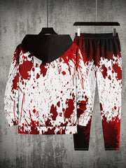Men's 3D Print Hoodie & Joggers Set for Sports